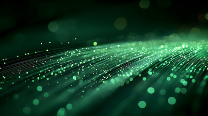 Obraz premium Abstract Green Light Streaks Background