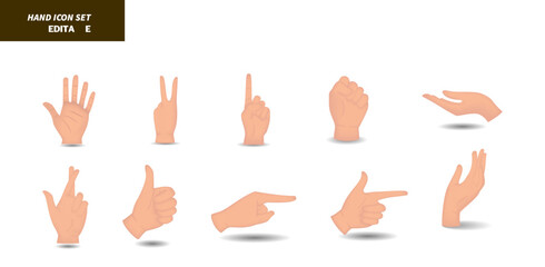 Touch gestures icons set with hands tap rotate press swipe isolated vector illustration