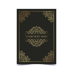 Elegant gold decorative frame design background