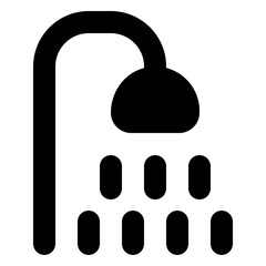 Shower In Glyph Icon Style