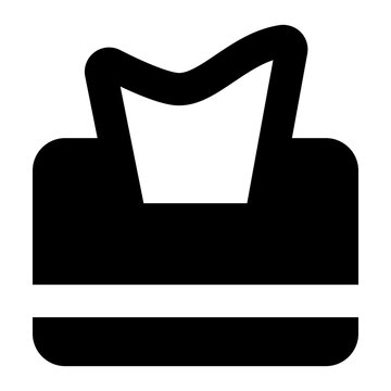 recommend clip art: Tissue Box In Glyph Icon Style