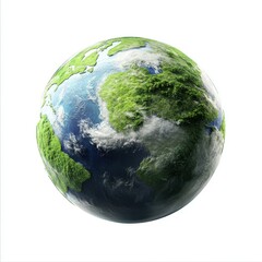 Green Earth Globe  D Illustration