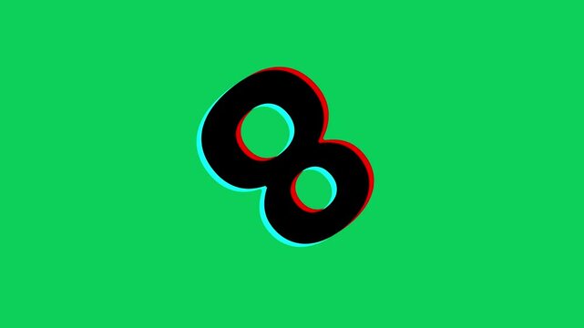 Countdown Timer or Motion Countdown Green Screen Video. 4k Video Countdown for 9 to 0 on a Green screen Background. Sport Countdown.