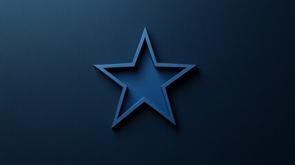 Obraz premium Blue star paper cut on dark background perfect for space exploration-themed children’s posters or designs