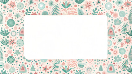 Playful abstract background with colorful patterns and copy space for creative design projects