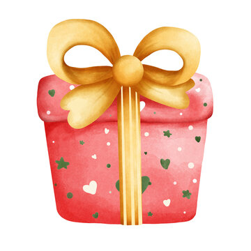 gift box with red ribbon
