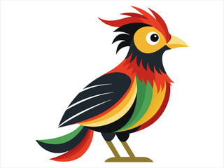 Colorful beautiful bird vector illustration design.