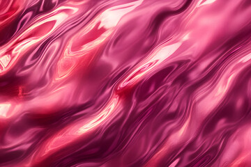 Obraz premium red metallic liquid texture. abstract background in the form of liquid shiny metal. glossy chrome texture. 3D rendering
