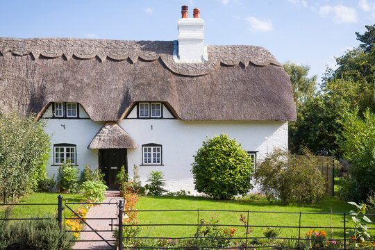 Thatched cottage in New Forest, Hampshire, UK