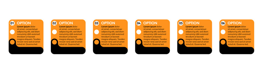 Infographic design with 6 options or steps. Infographics for business concept.