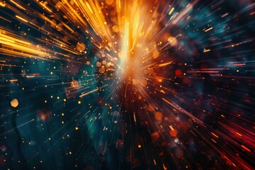 Fototapeta premium Abstract movie production concept with camera and creative tools.