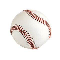 white baseball isolated on transparent background Generative Ai.