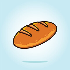 Bread food vector cartoon illustration