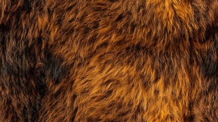 Naklejka premium Majestic Bison Fur Texture - Symbol of Strength and Resilience in Rich Browns