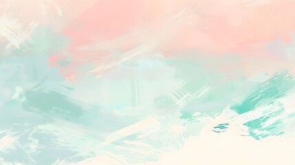 Abstract Watercolor Painting with Soft Pastel Colors and Brush Strokes