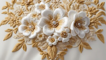 Golden floral ornament decoration
