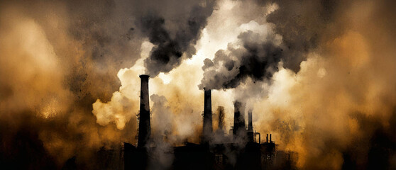 Obraz premium smoke from the chimney