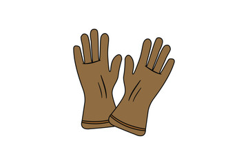 Hand protection gloves vector illustration - durable and protective cover for safe