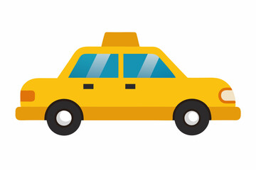 Beautiful vehicle taxi vector art illustration