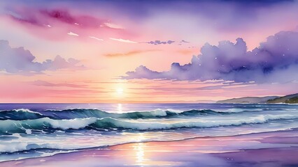 Obraz premium sunset over the ocean