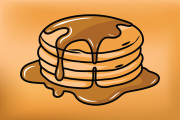 A pancake illustration
