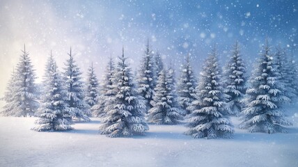 Fototapeta premium Minimal Christmas Background. Festive design of sparkling lights blue garland, realistic balls baubles