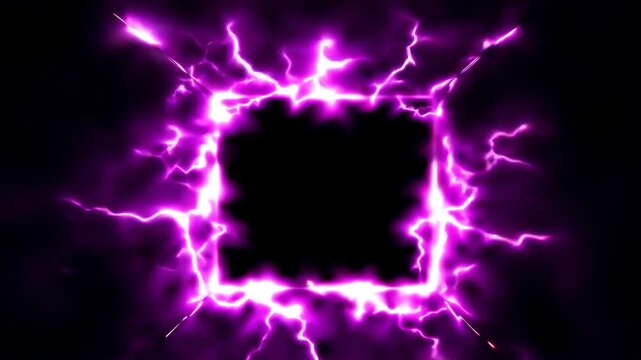 Zipper electric flashes in a square frame
