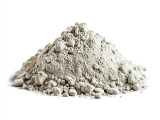 Fototapeta premium Gray Powder Pile Isolated on White Background