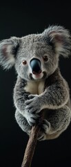 Naklejka premium Close-up portrait of a koala looking at the camera.