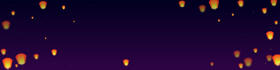 Loy krathong festival card.