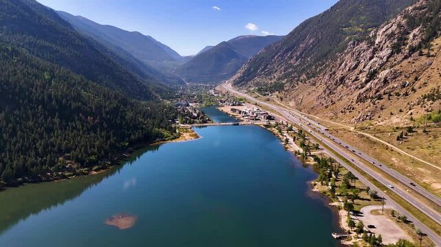 Aerial Drone Video of Beautiful Georgetown, Colorado - 4K Drone Video