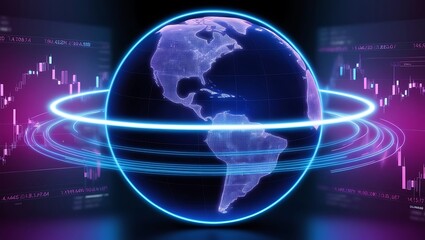 Obraz premium Futuristic business partnership concept. connection links IoT finance business blockchain security