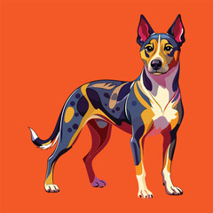 Pet dog  vector art and illustration