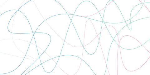 Random pattern colorful line stroke on a transparent background. Chaotic random lines abstract geometric pattern vector background. Decorative golden pattern with tangled curved lines.