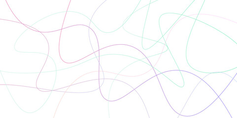 Random pattern colorful line stroke on a transparent background. Chaotic random lines abstract geometric pattern vector background. Decorative golden pattern with tangled curved lines.