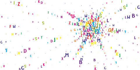 School notebook cover. Colorful childish floating