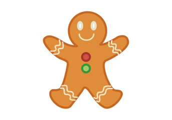 Galleta de jengibre de muñeco para decoración de navidad 