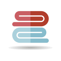 Obraz premium Stack of folded bath towels or napkins vector icon