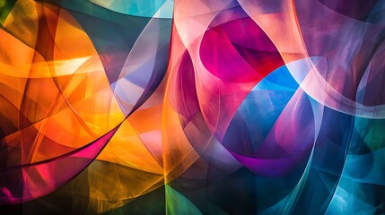 Obraz premium Abstract Colorful Swirling Fabric Background