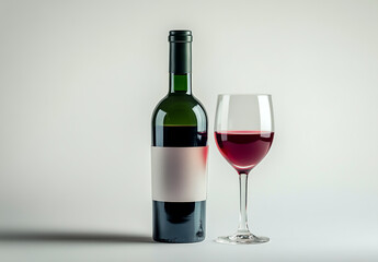 A glass of pink-red grape juice, isolated product mockup for luxury premium beverage design.