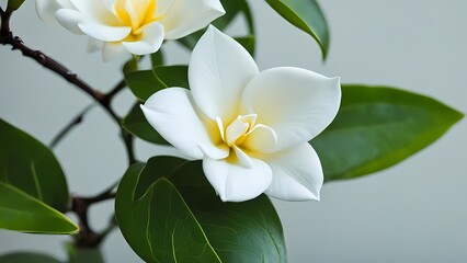 Fototapeta premium white frangipani flower