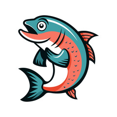 Download Salmon Vector Art Illustration Eps File For Design.