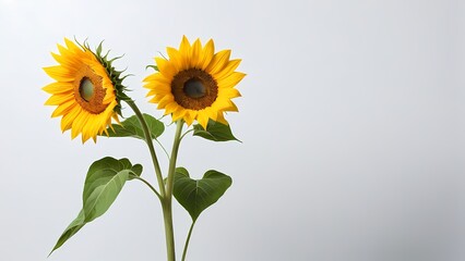 Obraz premium sunflower on white background