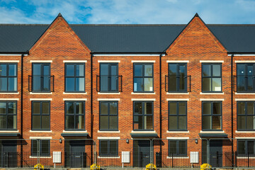 Construction aparments building site in england uk.