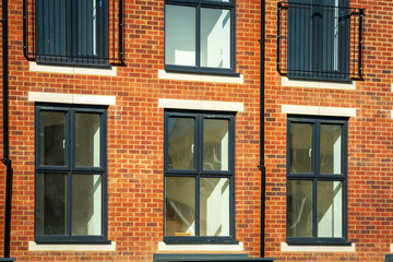 Obraz premium Construction aparments building site in england uk.