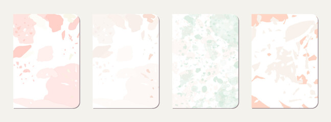 Note book cover design. Terrazzo abstract