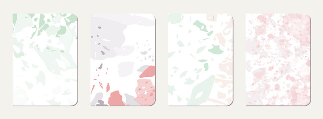 Note book cover design. Terrazzo abstract