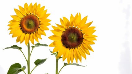 sunflower isolated on white background