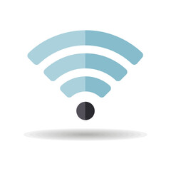 Wi Fi wireless network flat vector isolated icon
