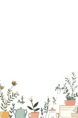 Obraz premium Diary frame with pastel tones and minimalist patterns.